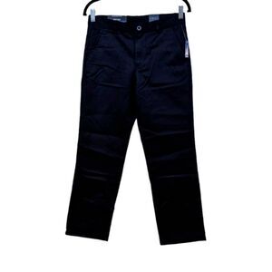 Nautica Boys Size 12 Husky Navy Adjustable Waist Flat Front Straight Pants